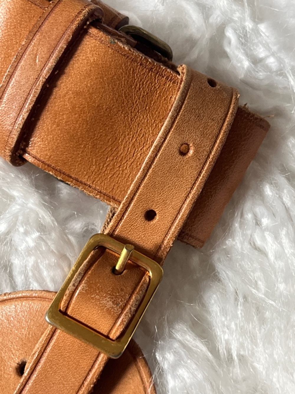 Louis Vuitton Brown Leather Luggage Tag with Strap - Picture 3 of 14